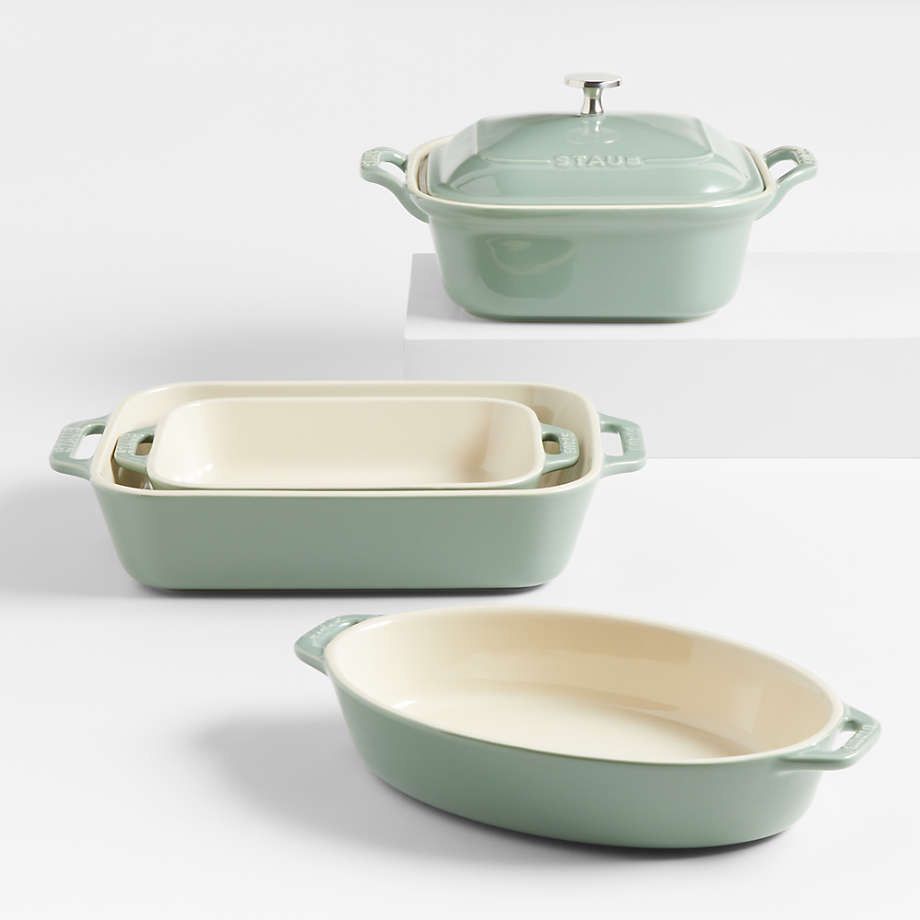 Staub Ceramics Green 5-Piece Bakeware Set