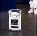 WHITE Electric Dual-arc Lighter, Windproof, Type-C Charging, Battery Level Display, Transparent Casing