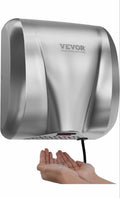 VEVOR Heavy Duty Commercial Hand Dryer, 1300W Automatic High Speed Stainless Steel Warm Wind Hand Blower