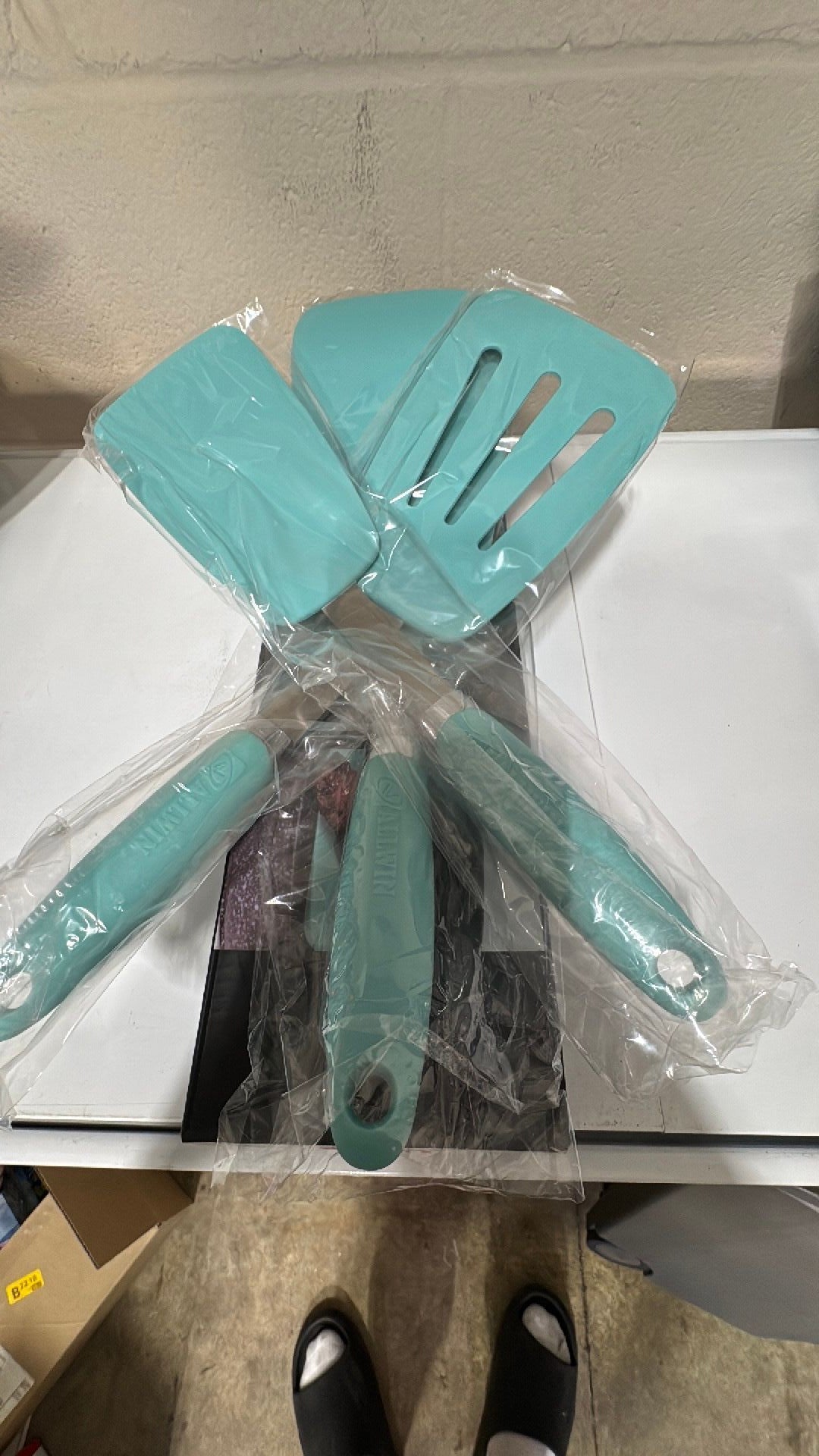 Silicone Spatula Set, Heat Resistant Turquoise