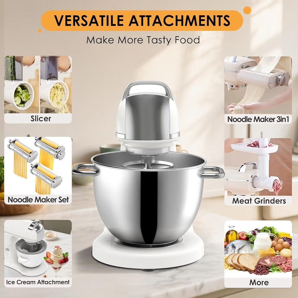 ZACME 8.4QT Commercial Stand Mixer 800W with Aluminum Die Casting Meets the Standard of NSF/ANSI 8-2023, Mixers Kitchen Electric Stand Mixer