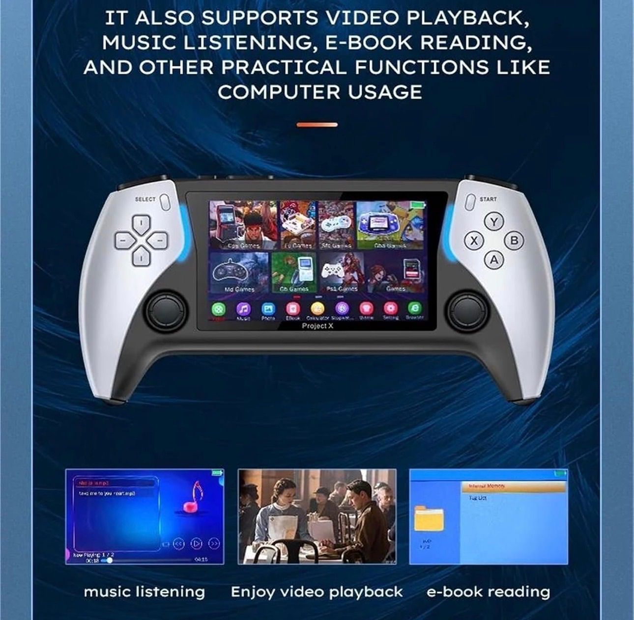 4 3-Inch High Definition IPS Screen Handheld Game Console