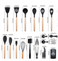 Black Kitchen Utensils 46pc