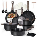 Pots and Pans Set Non Stick Non-Toxic 21 Pcs Ceramic Cookware Sets Nonstick Kitchen Pot&Pan