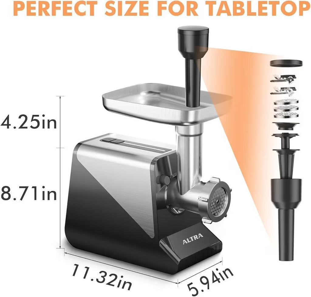 ALTRA LIFE Meat Grinder, [3200W Max] Electric Heavy Duty Sausage Stuff with 2 Stainless Steel Blades and 3 Grindin