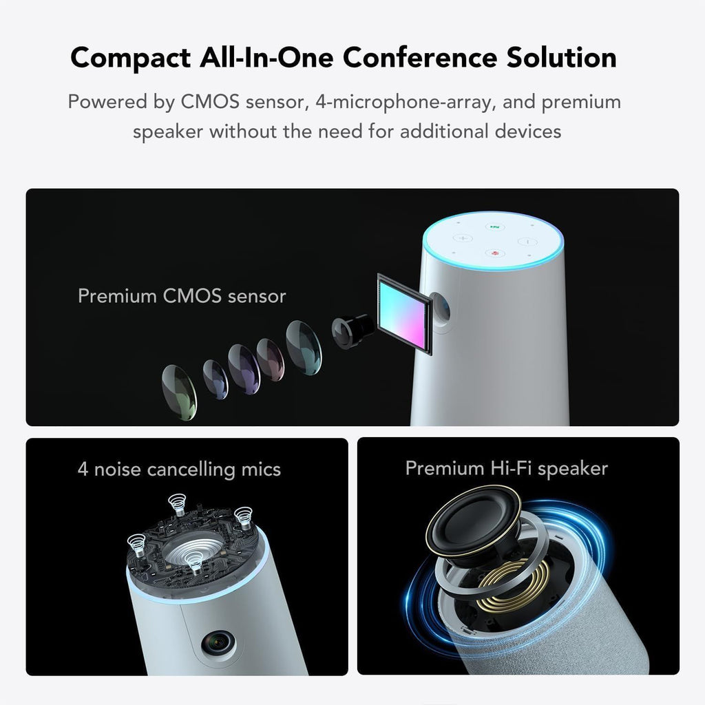 $170 AI Noise-Cancelling NUROUM C20(2nd Gen) HD Conference Webcam