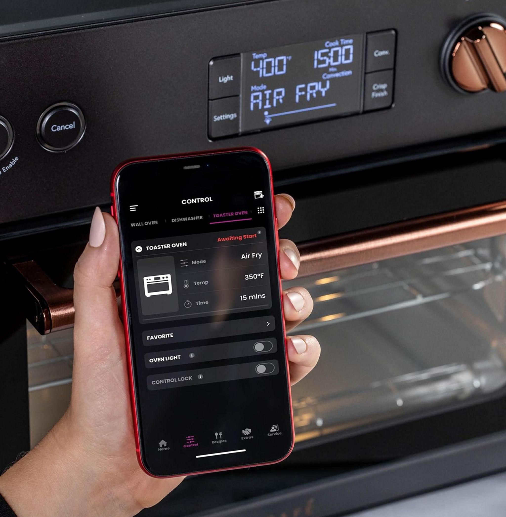 Café Couture Oven with 14 essential cooking modes, including Air Fry, CrispFinish, Bake, Broil, Roas