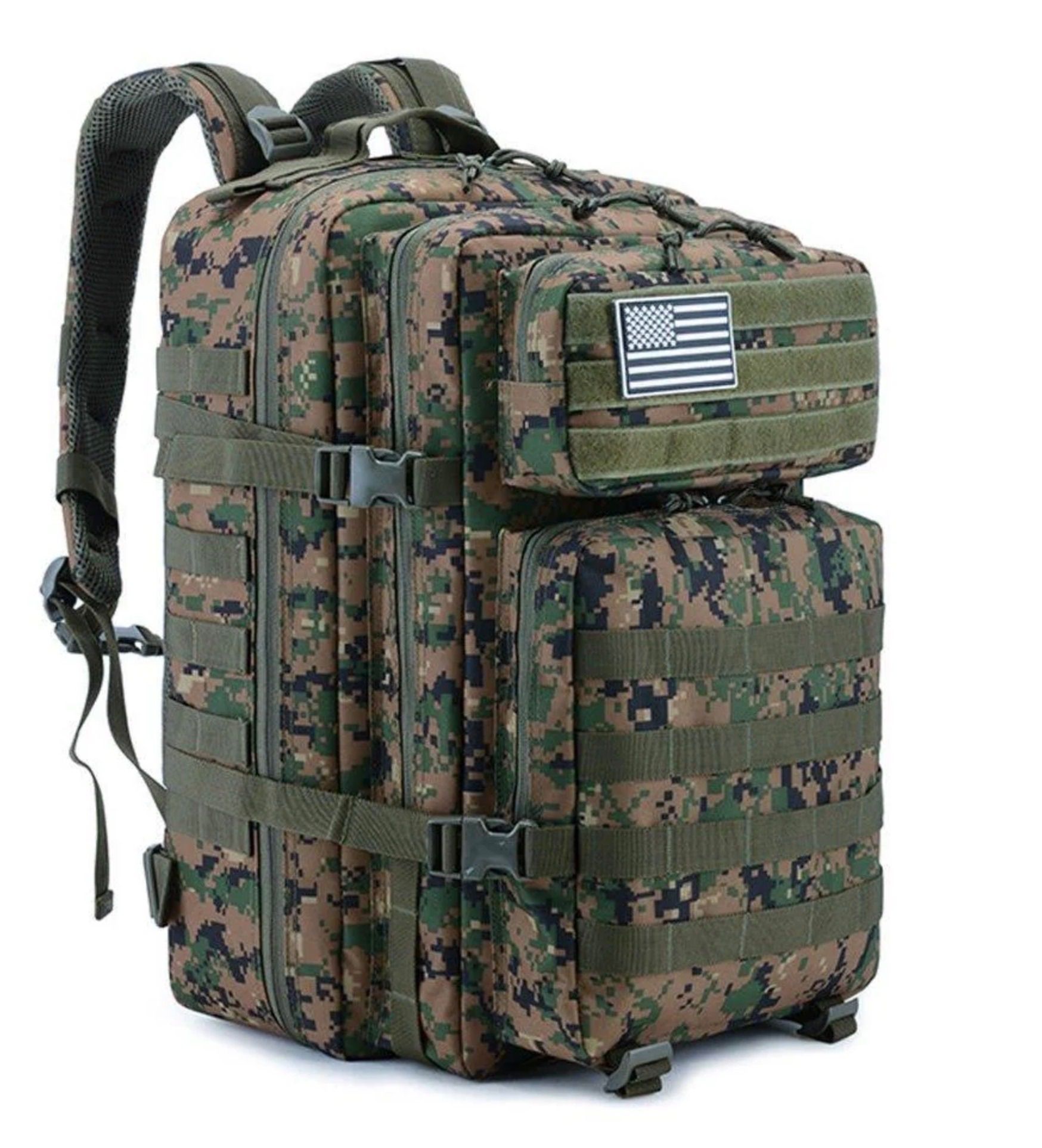 Military Tactical Backpack 45-50L - Dark Digital Camo