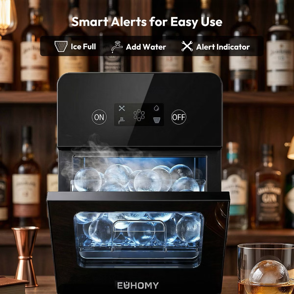 $399 EUHOMY Portable Sphere Ice Maker IM024-SBL
