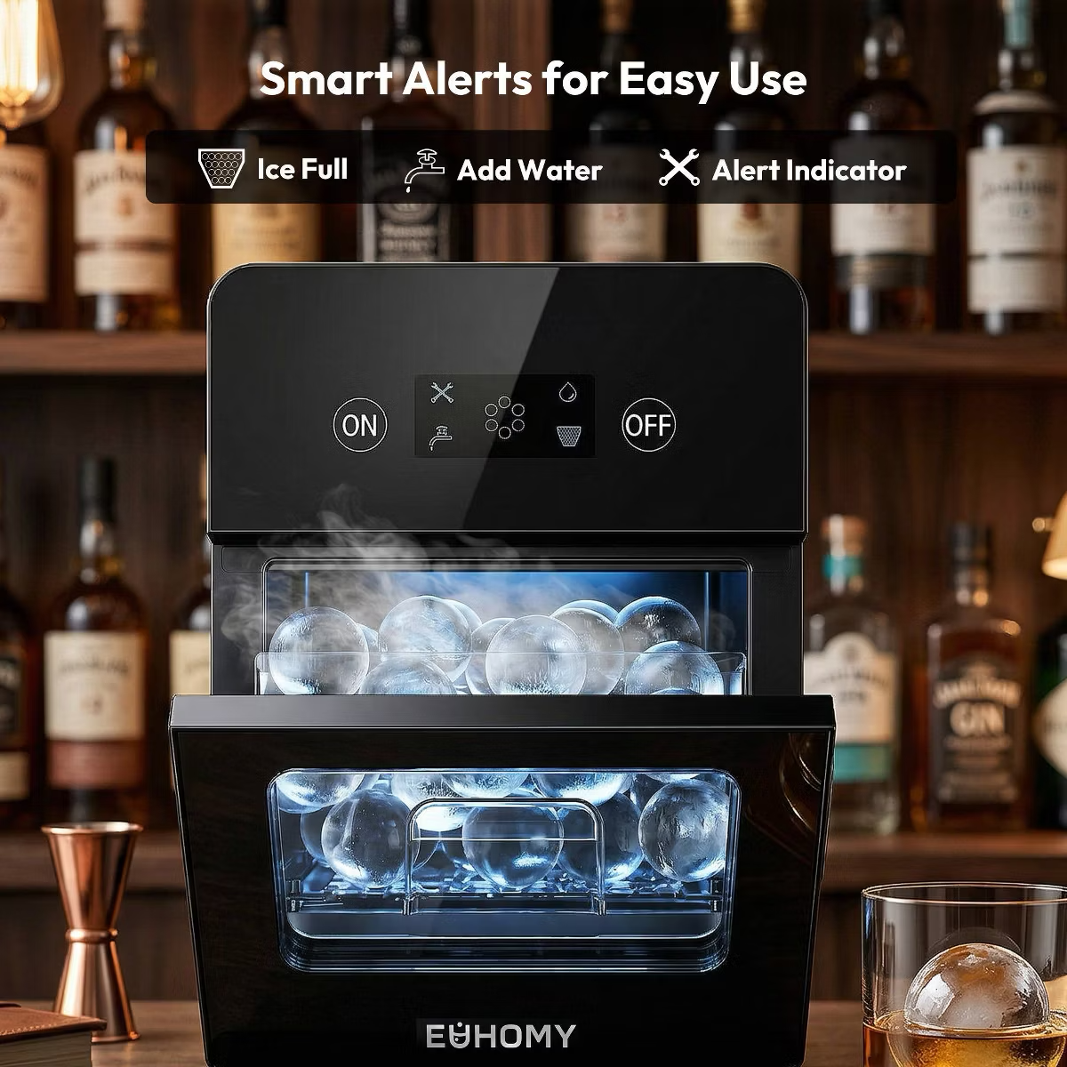 $399 EUHOMY Portable Sphere Ice Maker IM024-SBL