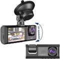 Black Box Traffic Recorder Dash Cam Super HD 1080P 3 Camera, Motion Detection, G-Sensor Dashcam, 24H Parking Monitor