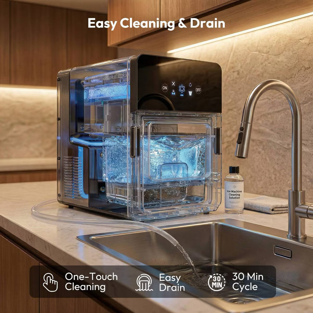 $399 EUHOMY Portable Sphere Ice Maker IM024-SBL