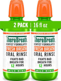 TheraBreath Fresh Breath Mouthwash, Mild Mint Flavor, Alcohol-Free, 16 Fl Oz (2-Pack)