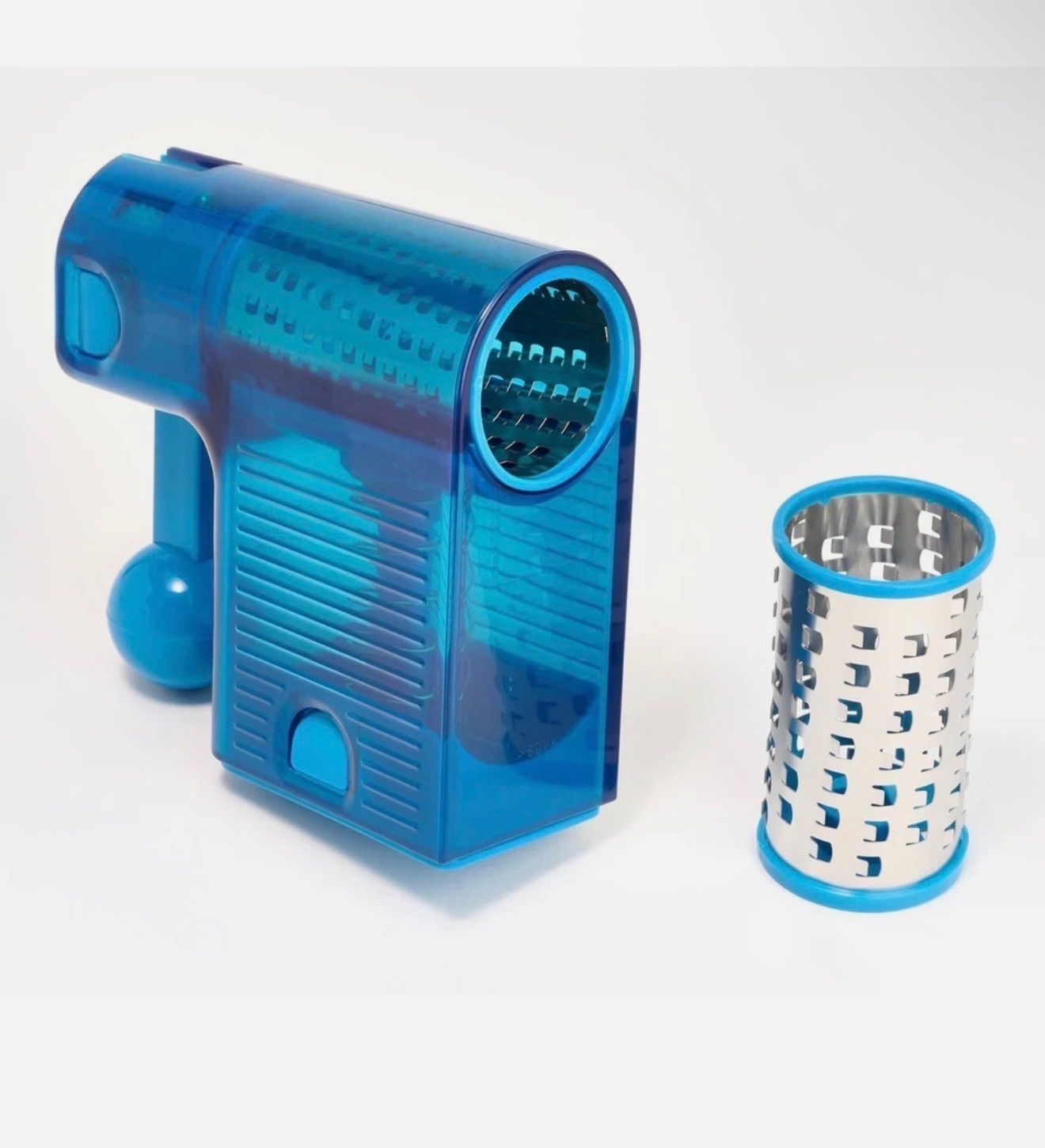 Kuhn Rikon Handheld Ratchet Grater w/ 2 Barrels in Blue