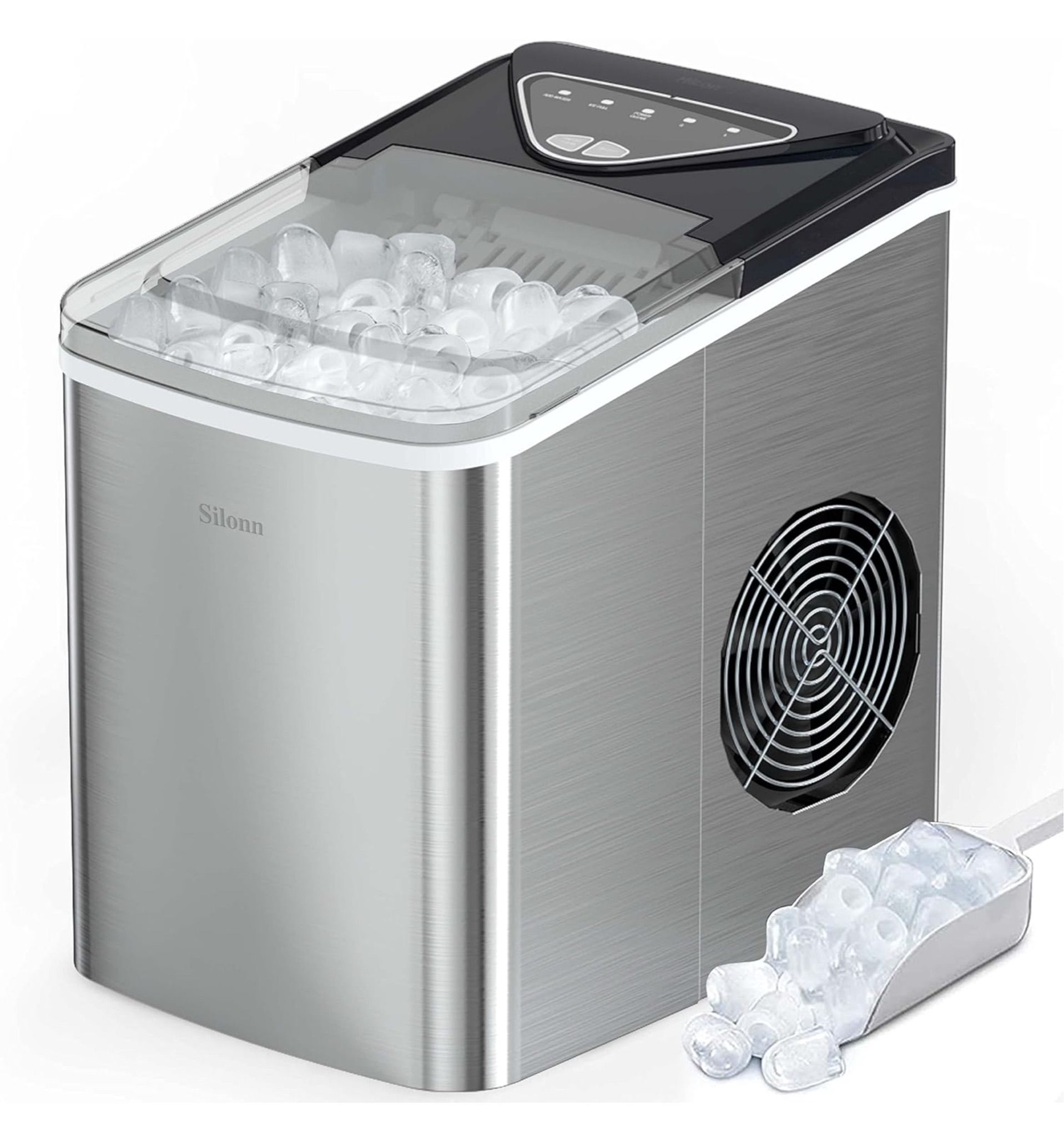Silonn Ice Makers Countertop Stainless Steel