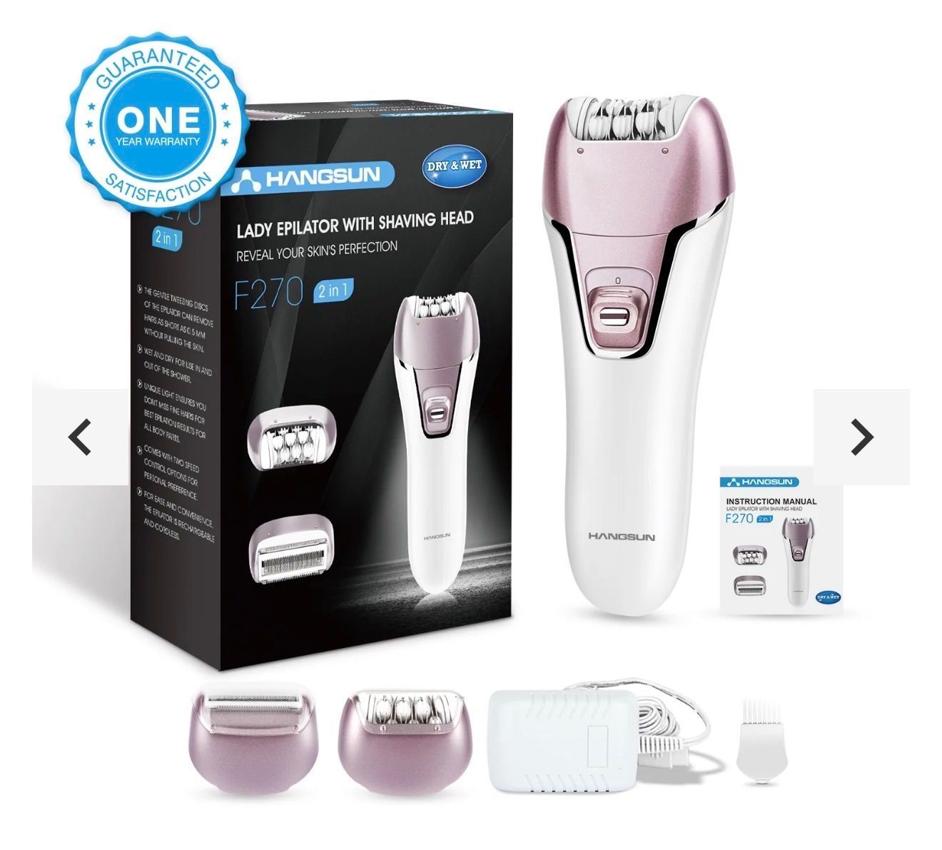 LADY EPILATOR WITH SHAVING HEAD