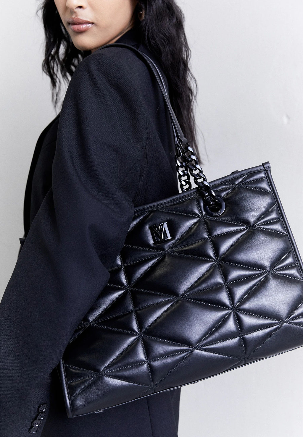 Mcm Travia Large Quilted Leather Tote