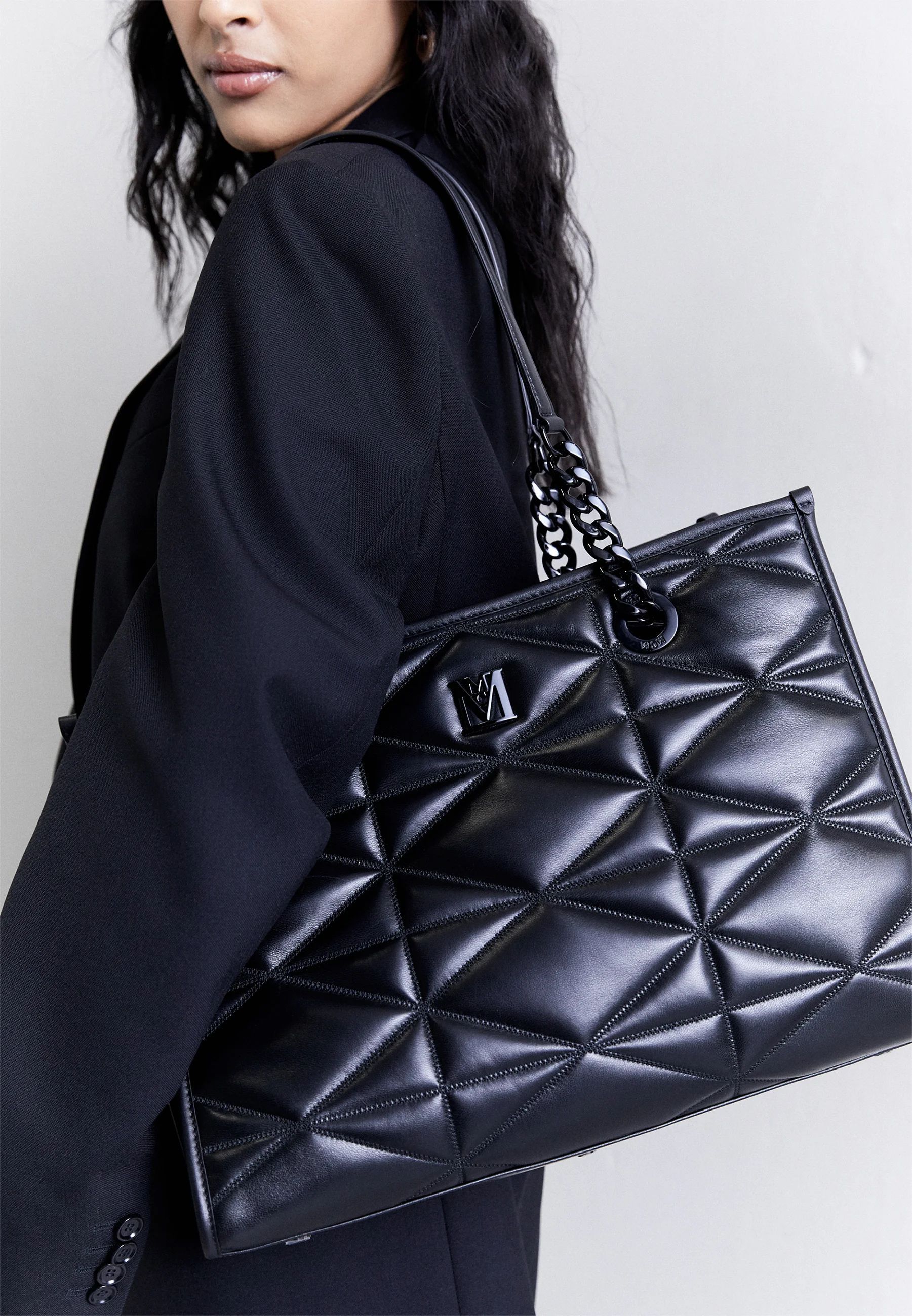 Mcm Travia Large Quilted Leather Tote