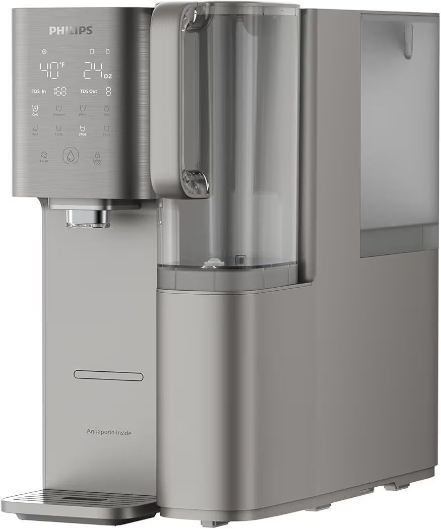 $629 PHILIPS Reverse Osmosis Water Filter Countertop ADD6928DG/37(Cold&Hot), 6-Stage Mineralization Filtration System with Aquaporin Tech, Large Capac