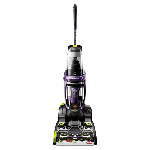 BISSELL ProHeat 2X Revolution Pet Pro Upright Deep Cleaner, for Carpets and Upholstery, Heatwave Technology, 3586, Purple
