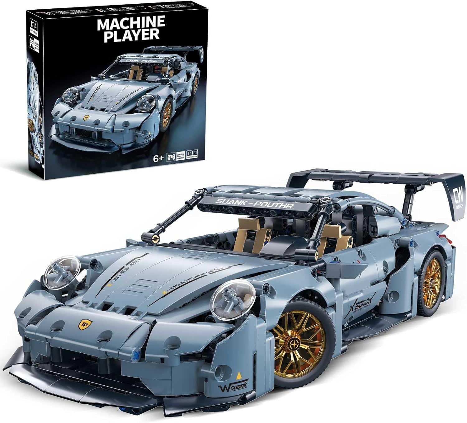 Sports Race Car Building Set Kit 1:14 MOC Toys Racing Model Car Kits