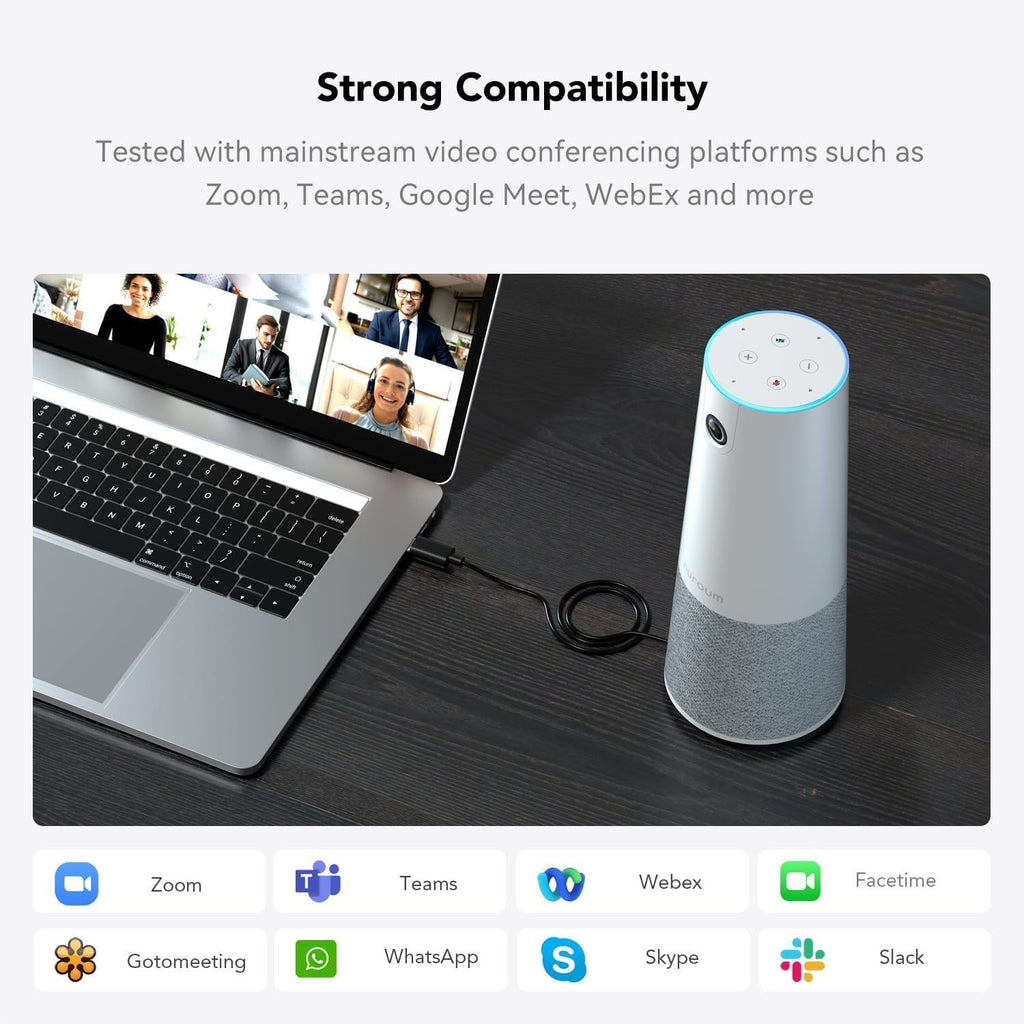 $170 AI Noise-Cancelling NUROUM C20(2nd Gen) HD Conference Webcam