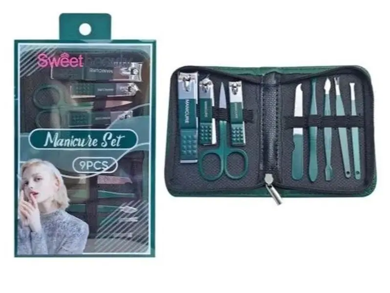 SWEET BEAUTY KIT MANICURE 9pcs Green