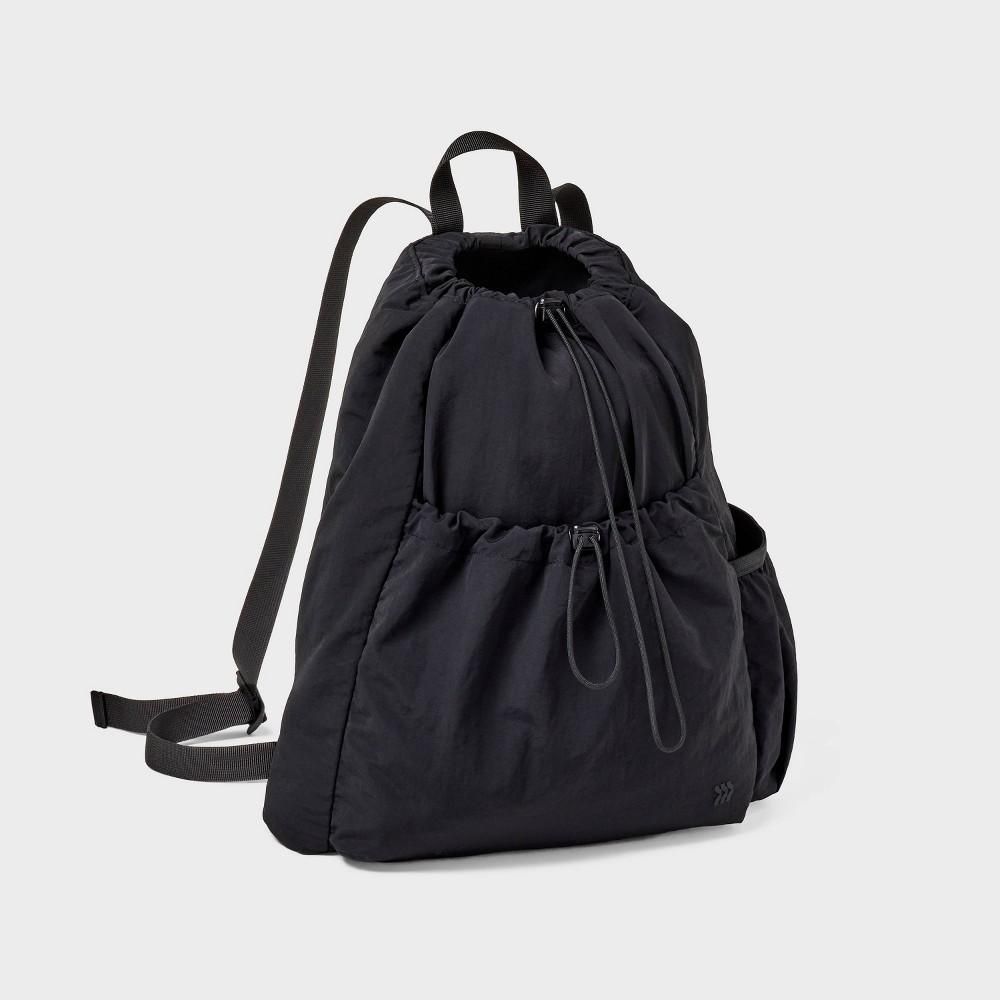 20L Cinch Backpack - All in Motion™ Black: Water Repellent, Softside, Recycled Nylon