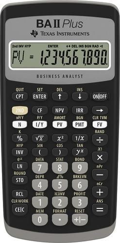 Texas Instruments BA-II Plus Financial Calculator