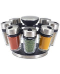 Cole & Mason 8-Jar Herb & Spice Carousel - Silver