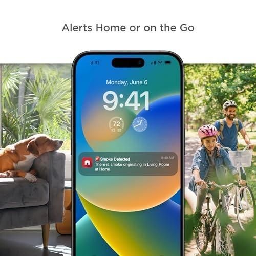 First Alert SC5 Hardwire Smart 2-in-1 Smoke and CO Alarm with Voice Alerts and Battery Backup