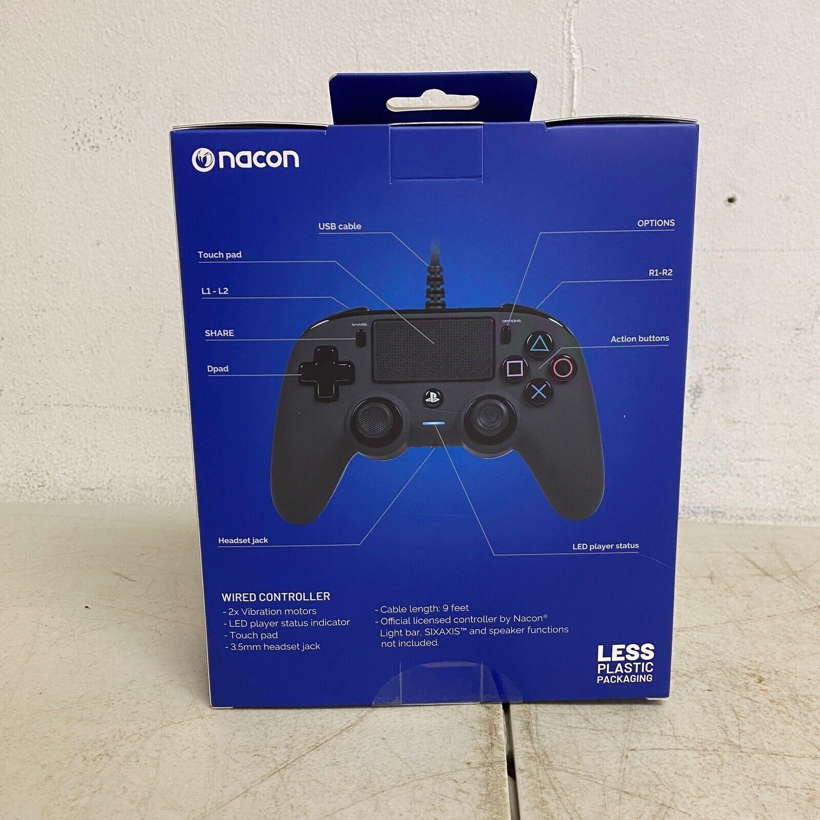 Nacon Wired Controller for PlayStation 4 and PC - Black