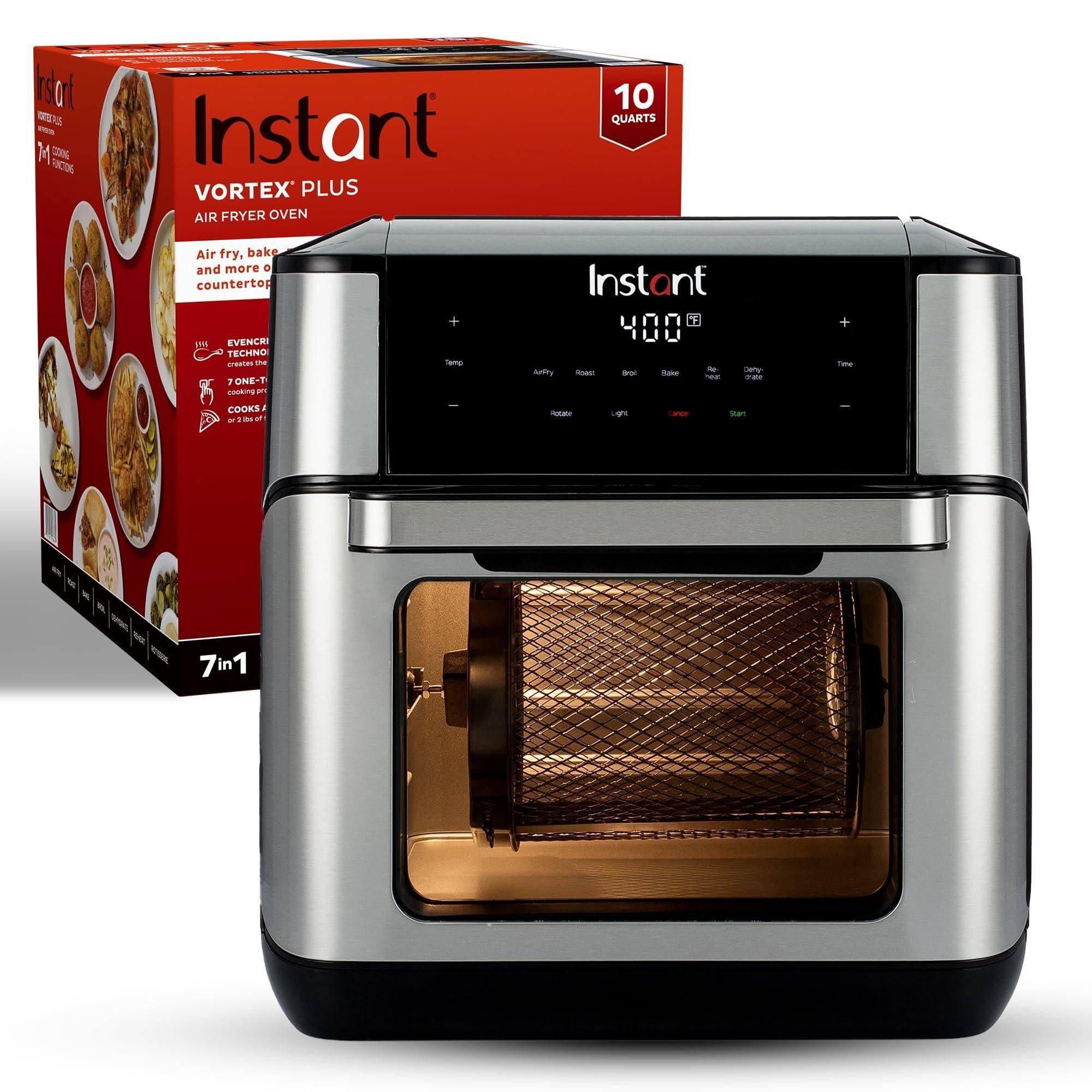 Instant Pot Vortex Plus 10 Quart Programmable Air Fryer Oven - Black/silver