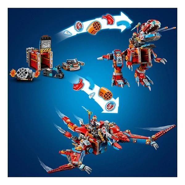 LEGO DREAMZzz Cooper’s Robot Dinosaur C-Rex Toy  Transforms from a Pterodactyl to a T-Rex  71484