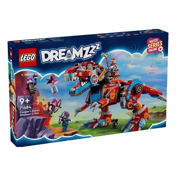 LEGO DREAMZzz Cooper’s Robot Dinosaur C-Rex Toy  Transforms from a Pterodactyl to a T-Rex  71484