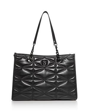 Mcm Travia Large Quilted Leather Tote