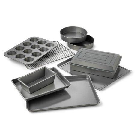 Calphalon Nonstick 10pc Bakeware Set: Best Bakeware Set with Baking Sheet, Pans & Cooling Rack, Silv