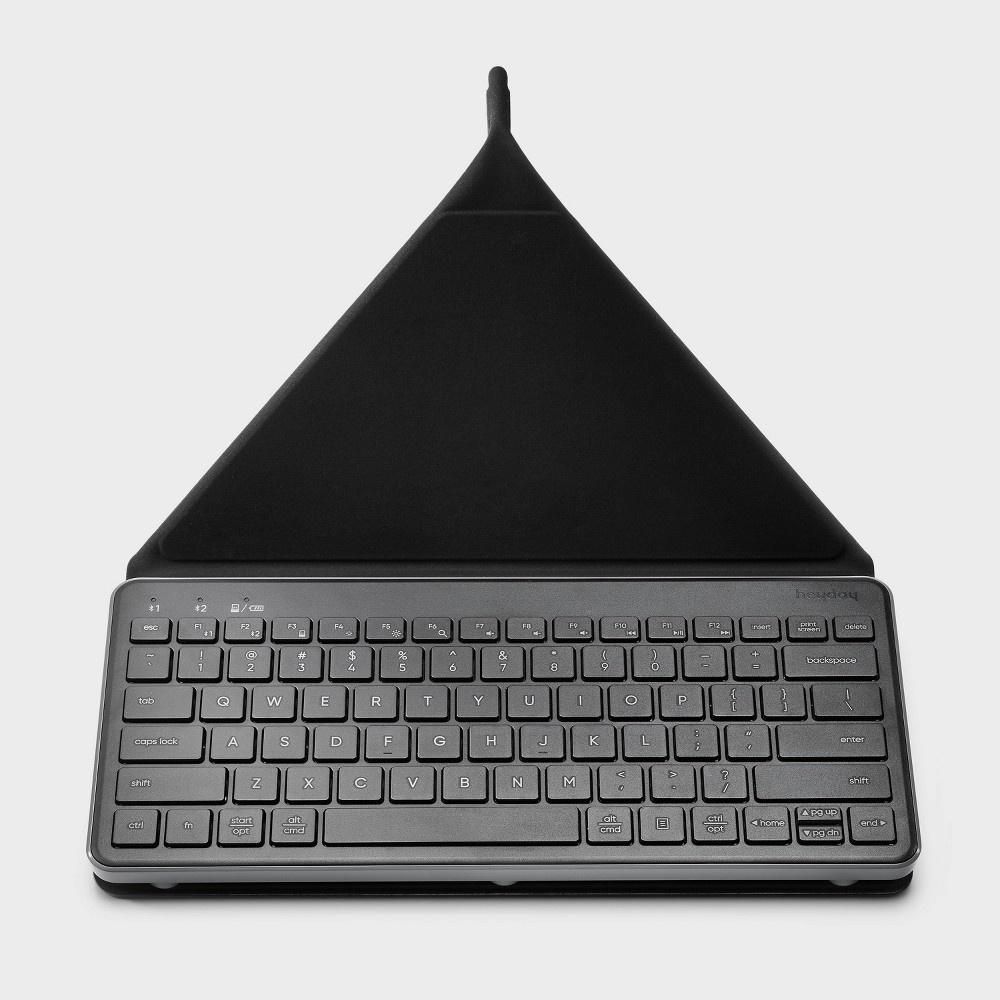 Wireless Keyboard with Stand for IPads & Tablets - Heyday™ Black and Gray