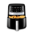 Gourmia Digital 3qt Air Fryer with Guided Cooking Prompts Black/Stainless Steel Finish: 1500W  Dishw