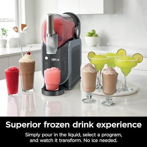 Ninja Slushi 5-in-1 Professional Frozen Drink Maker with 5 Preset Programs, 88oz FS301: Metal & Plas