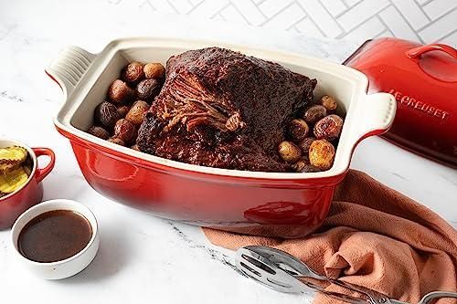 Le Creuset Heritage Stoneware 4.5 Quart Deep Baker with Lid - Cerise