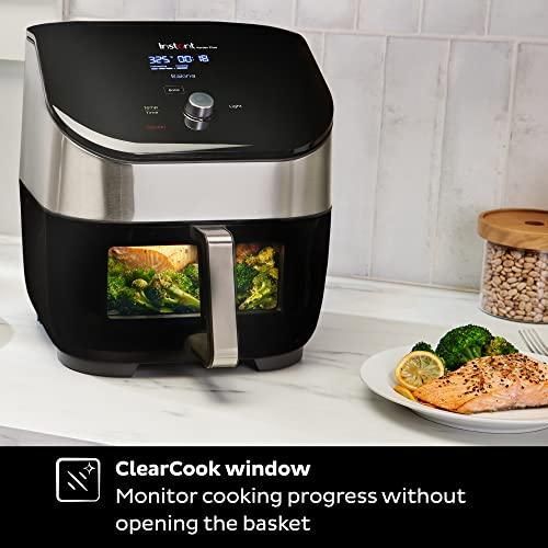 Instant Pot Vortex Plus Stainless Steel 6-in-1 Air Fryer with ClearCook and OdorErase, Silver