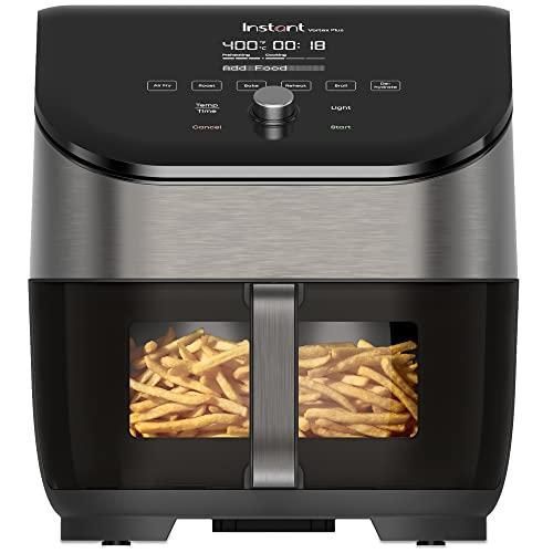 Instant Pot Vortex Plus Stainless Steel 6-in-1 Air Fryer with ClearCook and OdorErase, Silver